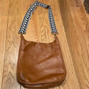 Social Threads vegan messenger bag with strap